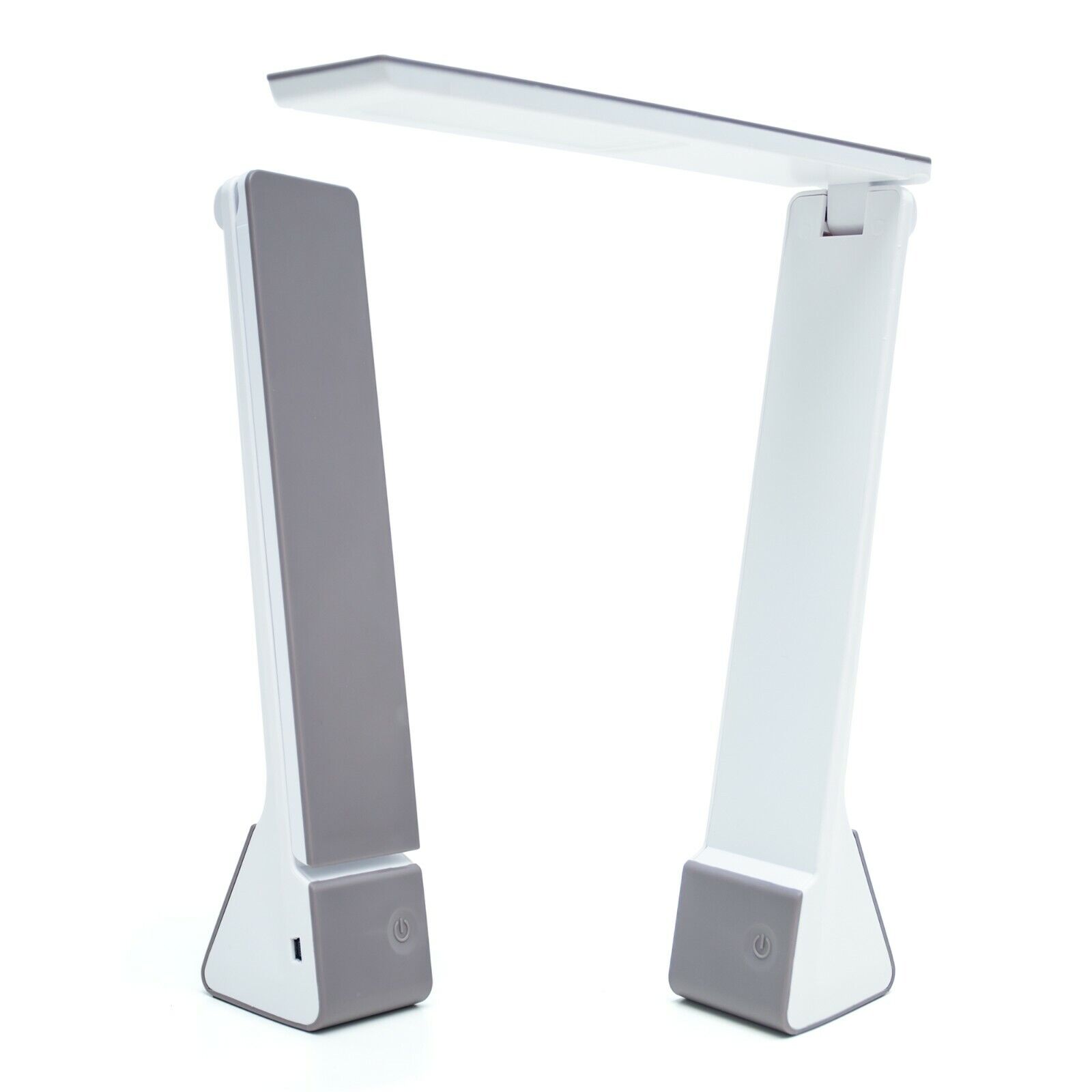 Lustrat LED Minimalistic Desk Lamp | Portable Adjustable Rechargeable Light Grey