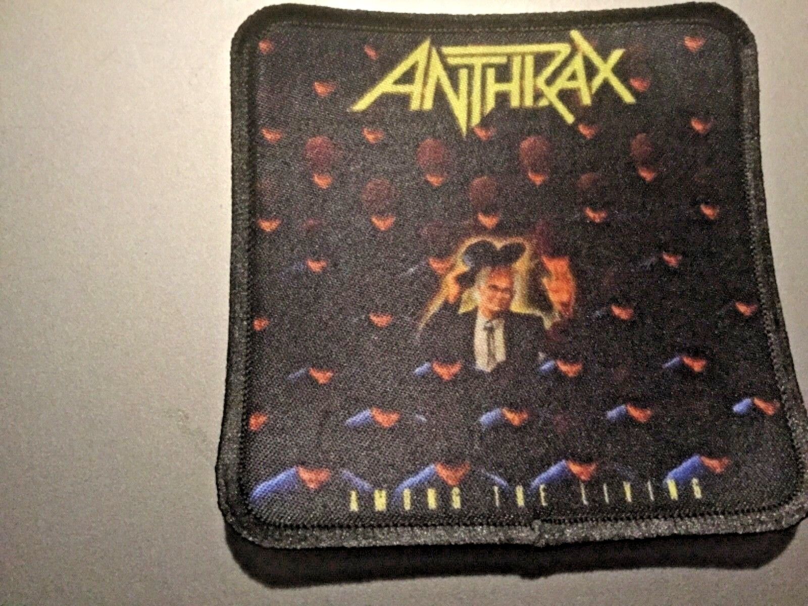 Anthrax Among The Living Sublimated Patch 3”x3” Album Cover Rock Metal