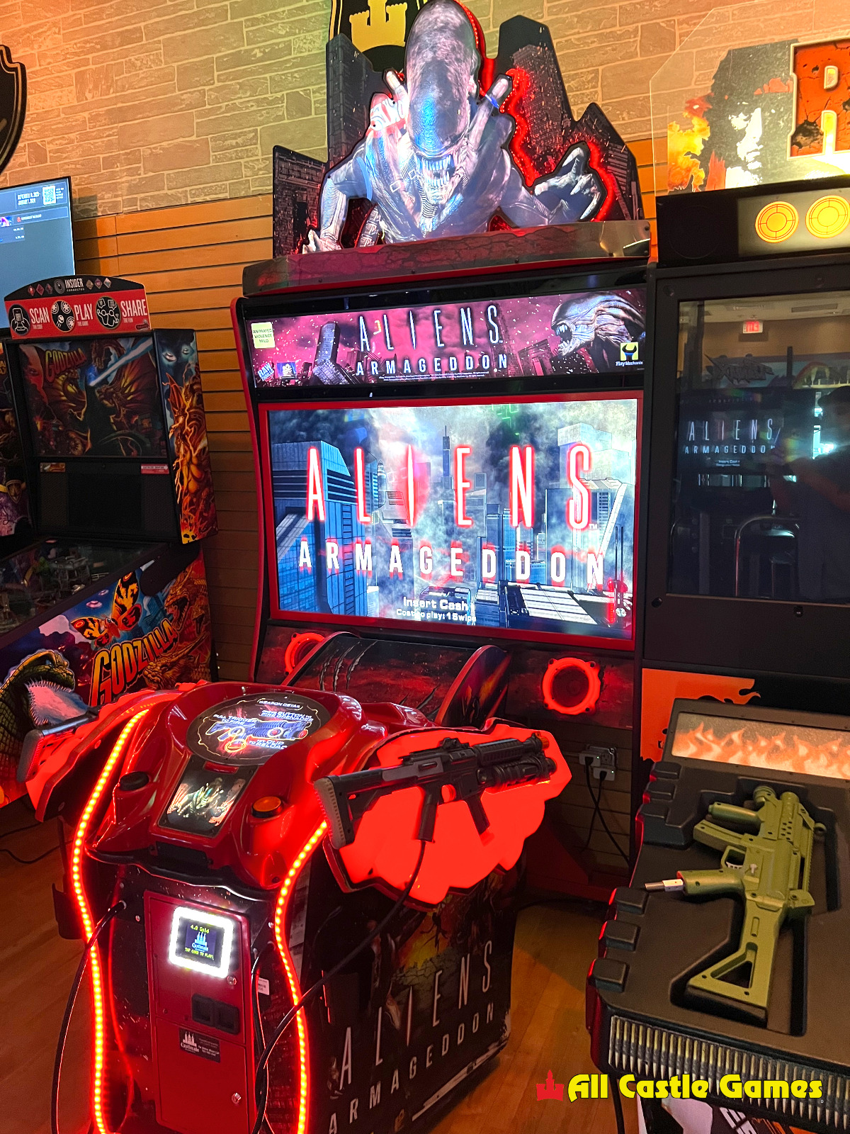 Aliens Armageddon Deluxe Arcade game from RAW THILLS