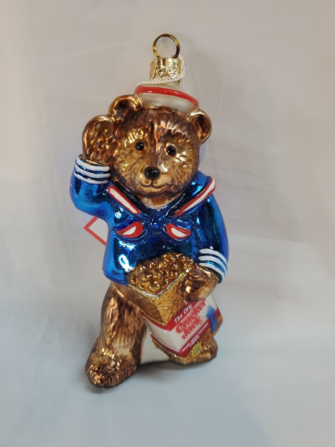 1999 Kurt Adler Cracker Jack Bear Ornament Polonaise Collection Box Tag Rare