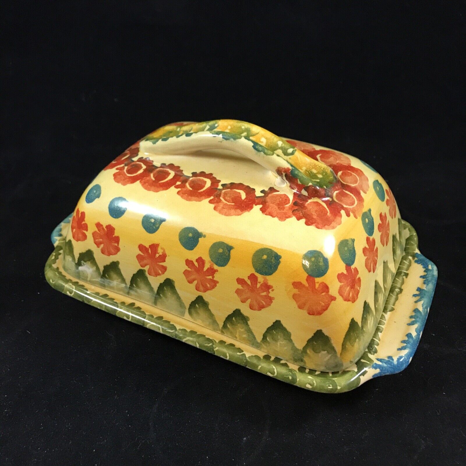 Italica Ars Pottery Covered Butter Dish Italy