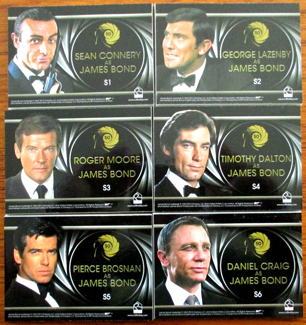 2012 Rittenhouse James Bond 50th Anniversary Complete set 198 + 6 Shadowbox S1-6