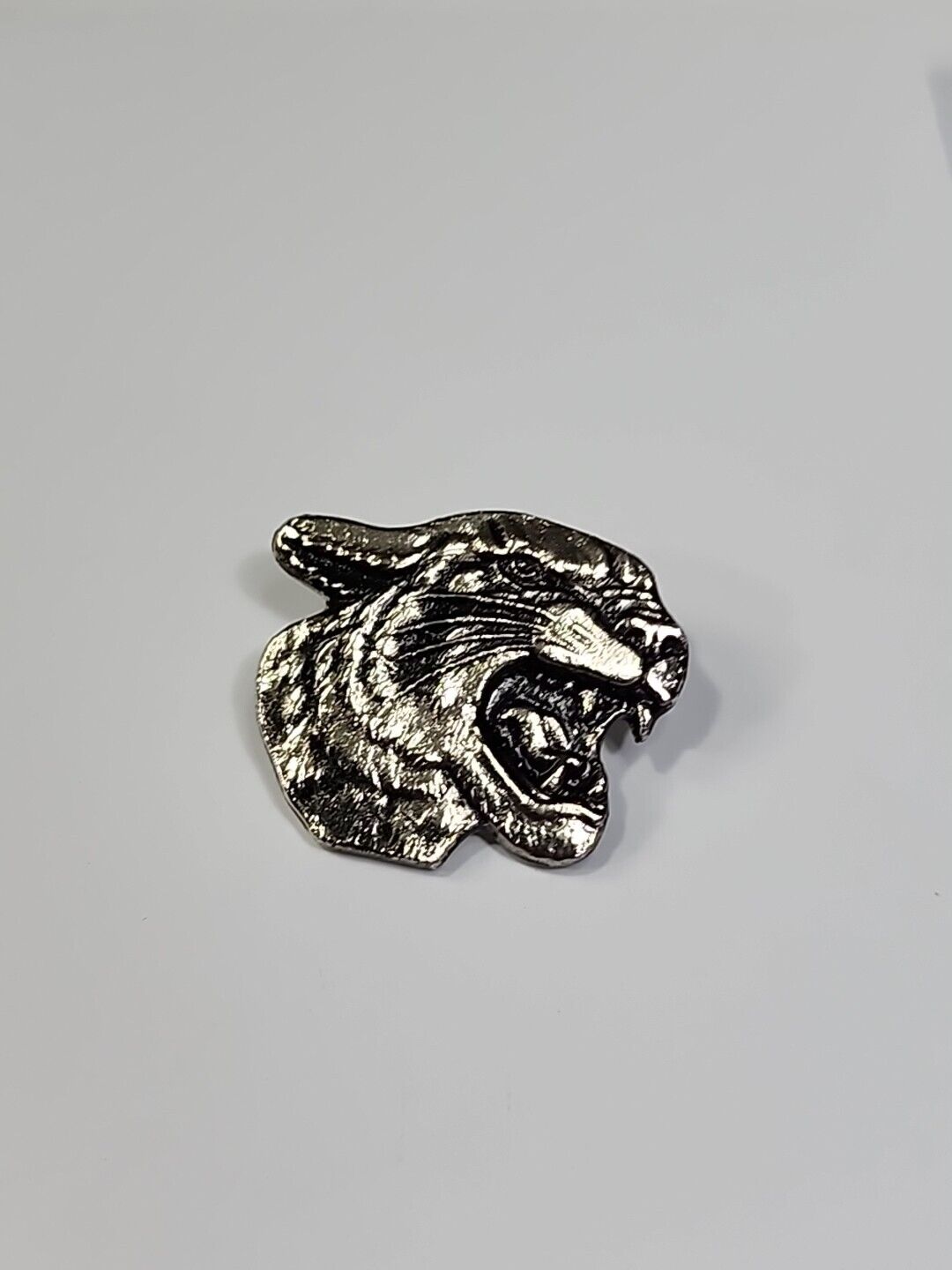 Cougar Mountain Lion Pin Silver Color by MM Limited Chicago
