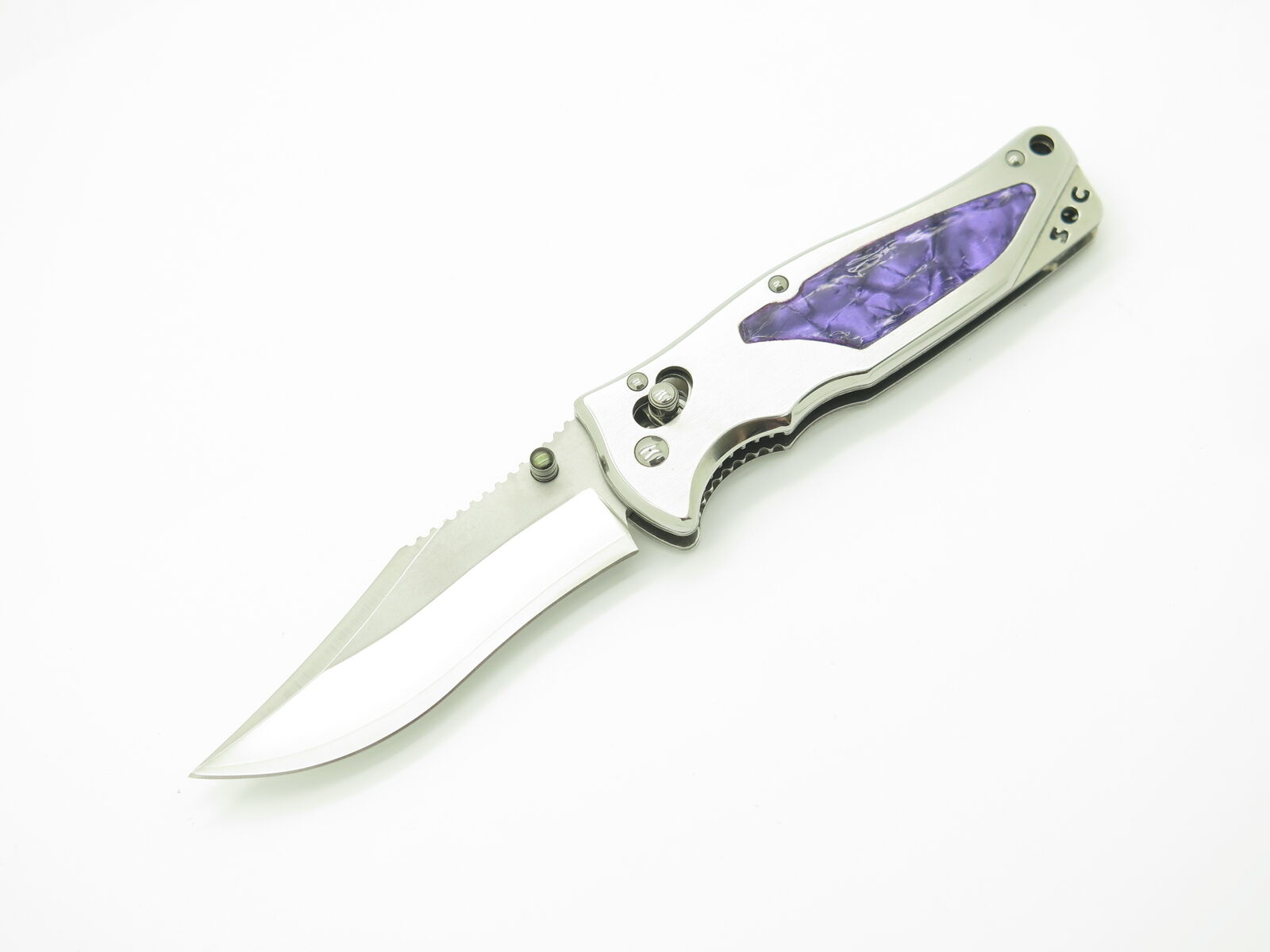 SOG Stingray 2.0 Seki Japan Customized Purple Inlay Folding Pocket Knife
