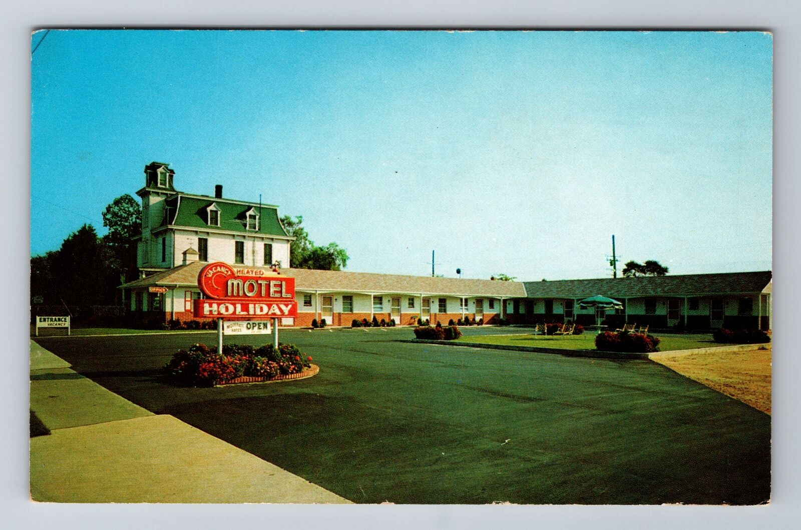 Absecon NJ-New Jersey, Holiday Motel, Advertising, Antique Vintage Postcard