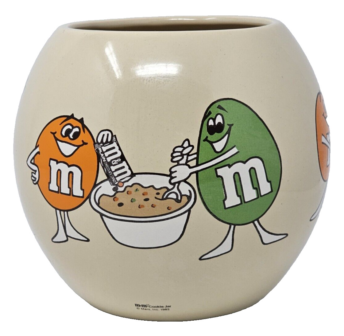 Vintage 1982 M&M\'s Mars Cookie Jar Round 8\