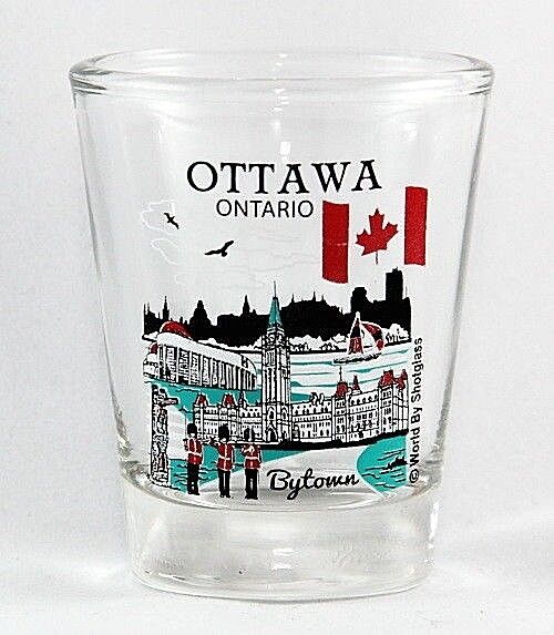 OTTAWA ONTARIO CANADA GREAT CANADIAN CITIES COLLECTION SHOT GLASS SHOTGLASS
