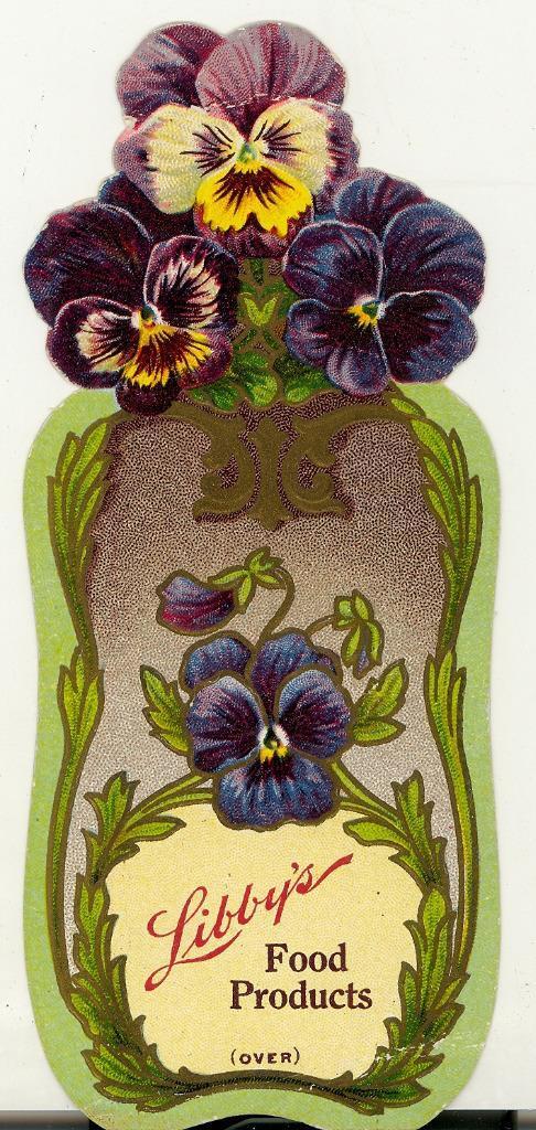 Victorian Trade Card ADV. Libby's Food Products DIE-CUT Use As Bookmark