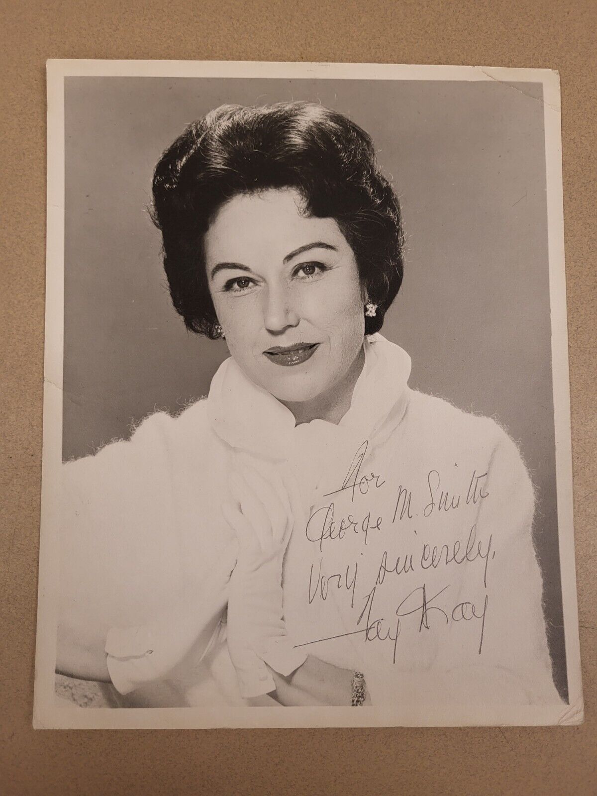 Fay Wray For George M. Smith Very Sincerely Autographed 8