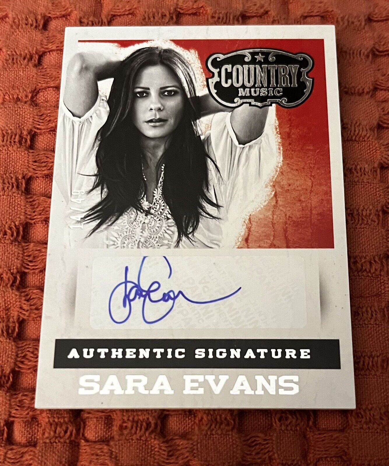 2014 Panini Country Music SARA EVANS Authentic Signature Auto Card