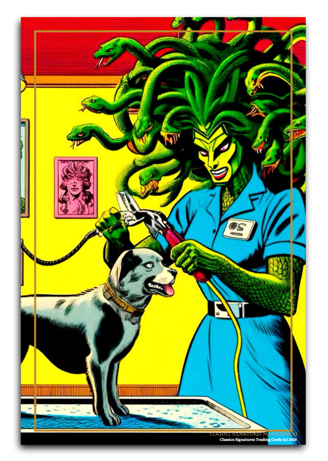 MASTERPIECES COLLECTION ART CARDS CLASSICS SIGNATURES MEDUSA'S DOG GROOMING ACEO