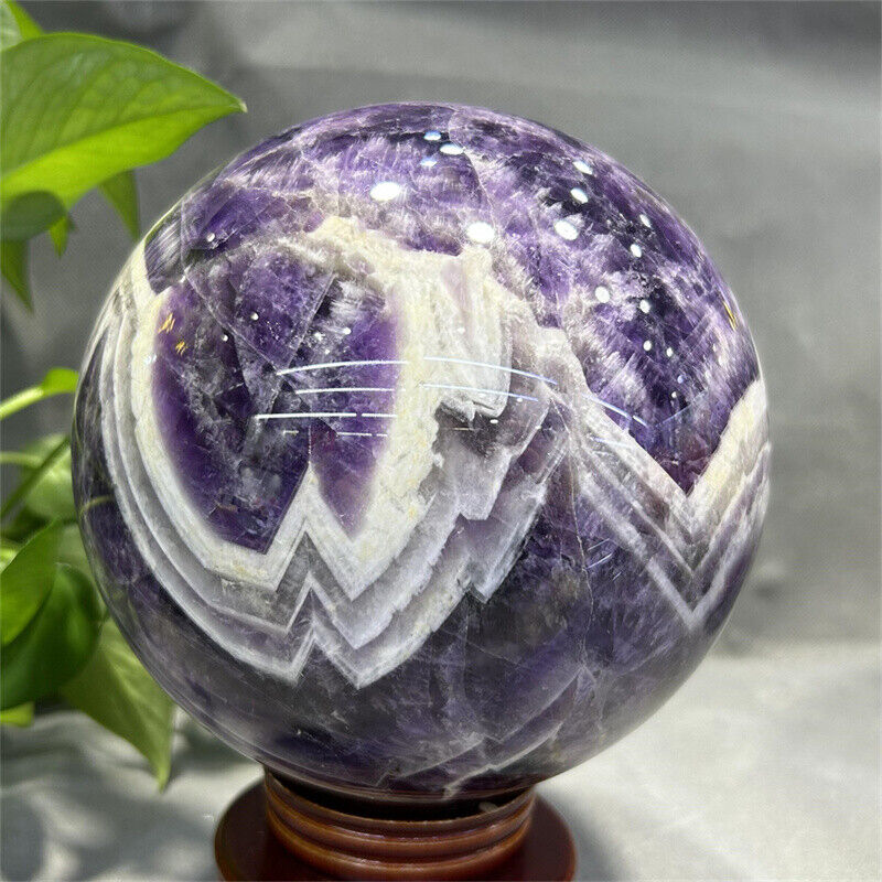 9.35LB Natural Dreamy Amethyst Quartz Sphere Crystal Ball Reiki Healing 140mm