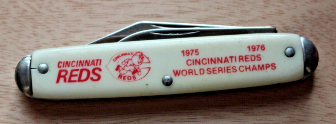 Cincinnati REDS 1975 WORLD SERIES CHAMPS,  Knife, 2 Blade, Made in the USA