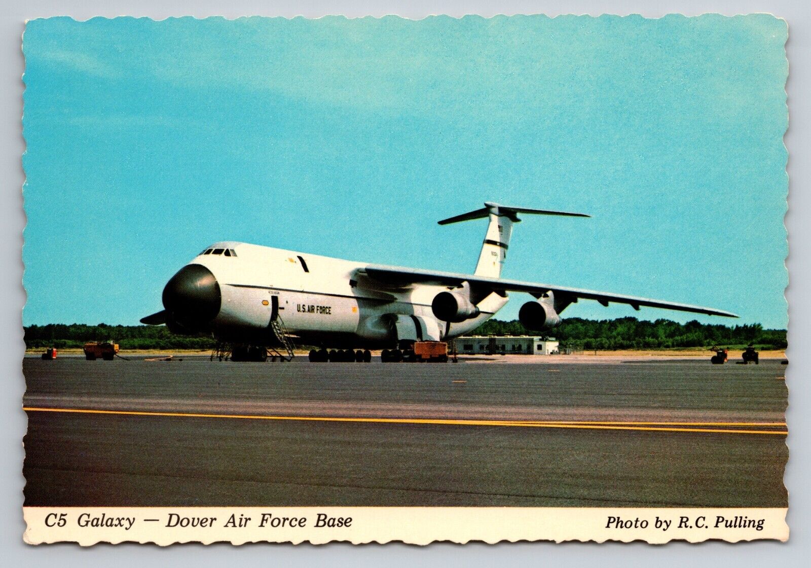 C5 Galaxy At Dover Air Force Base Delaware Vintage Unposted Postcard