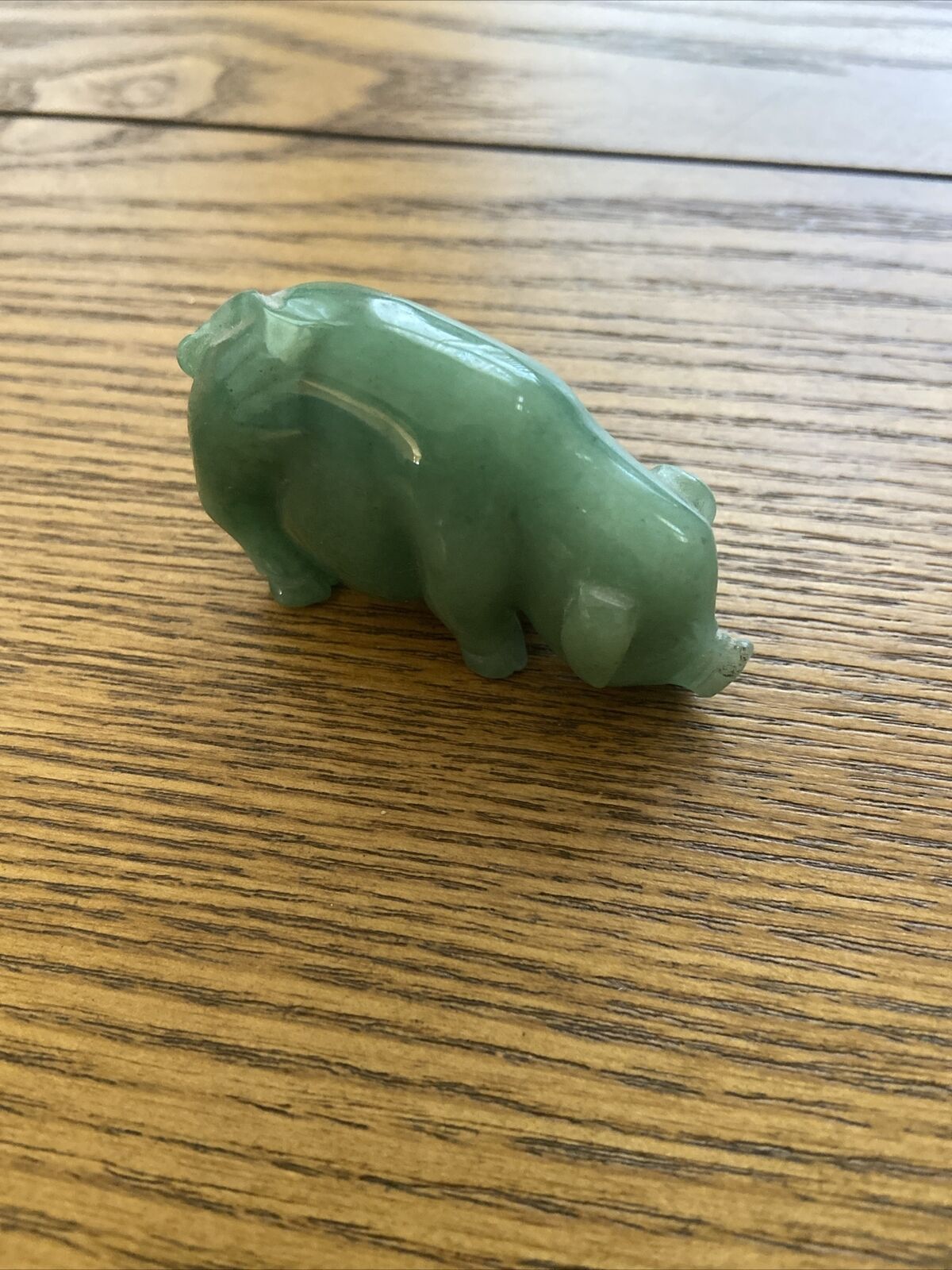 Hand Carved Natural Dongling Jade Pig Figurine 2.5 Inches