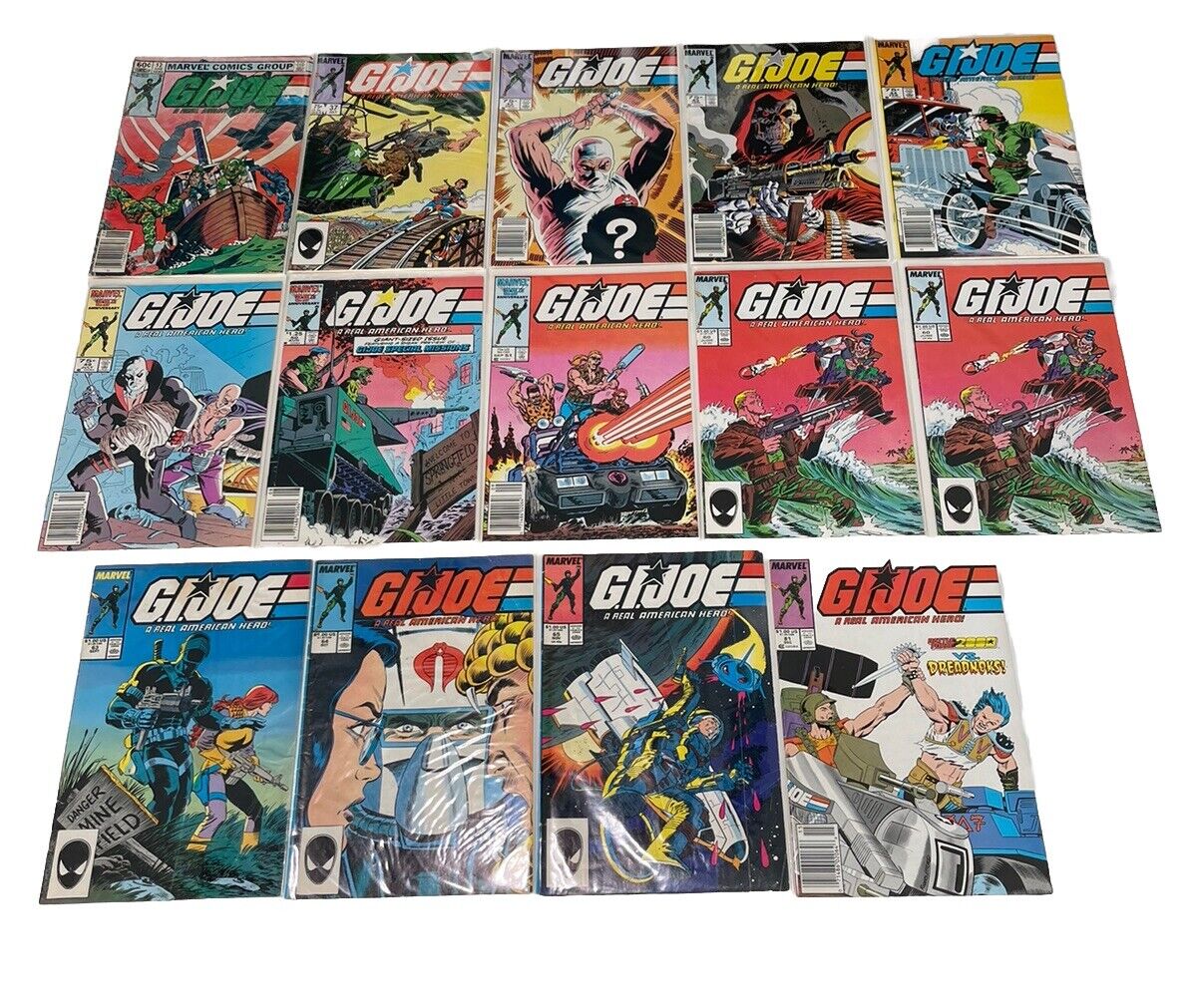 G.I.Joe A Real American Hero Marvel Comics Lot Of 14 Issues Various Conditions