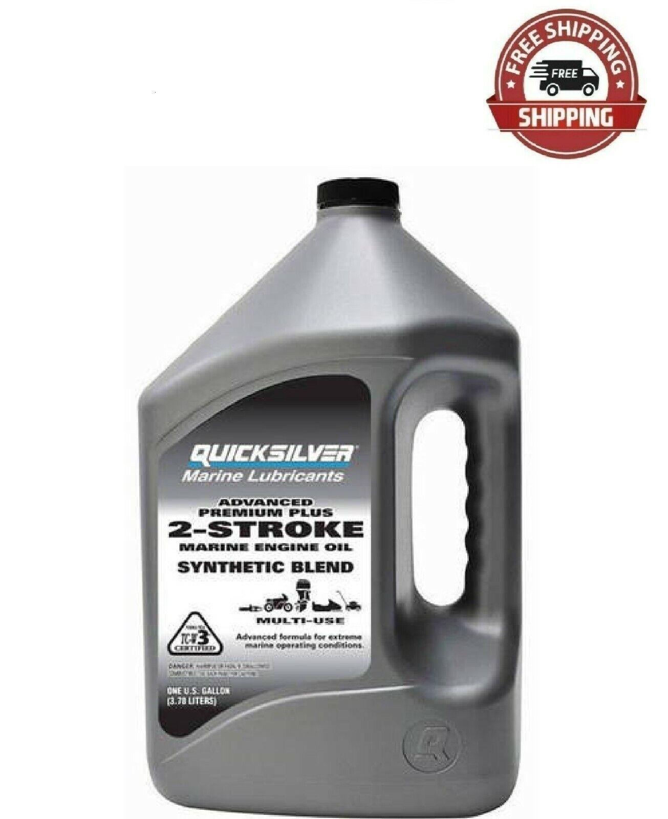 Quicksilver Premium plus 2-Stroke Synthetic Blend Marine Oil - 1 Gallon, New,