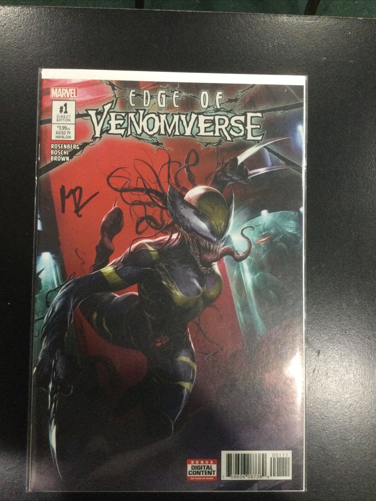 2017 Edge of Venomverse  #1 Midtown Comics COA signed by Matthew Rosenberg