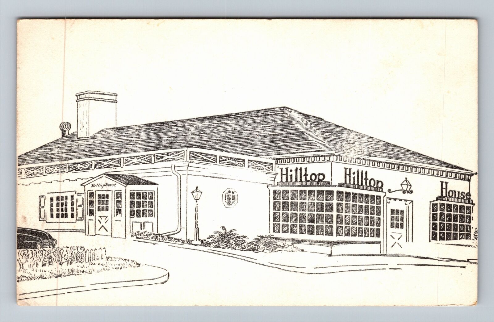 Omaha NE-Nebraska, Hilltop House Antique Vintage Souvenir Postcard