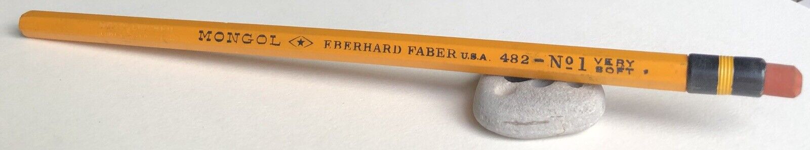 Vintage Eberhard Faber MONGOL 482 Pencil No. 1 Very Soft WWII Era 1940s USA