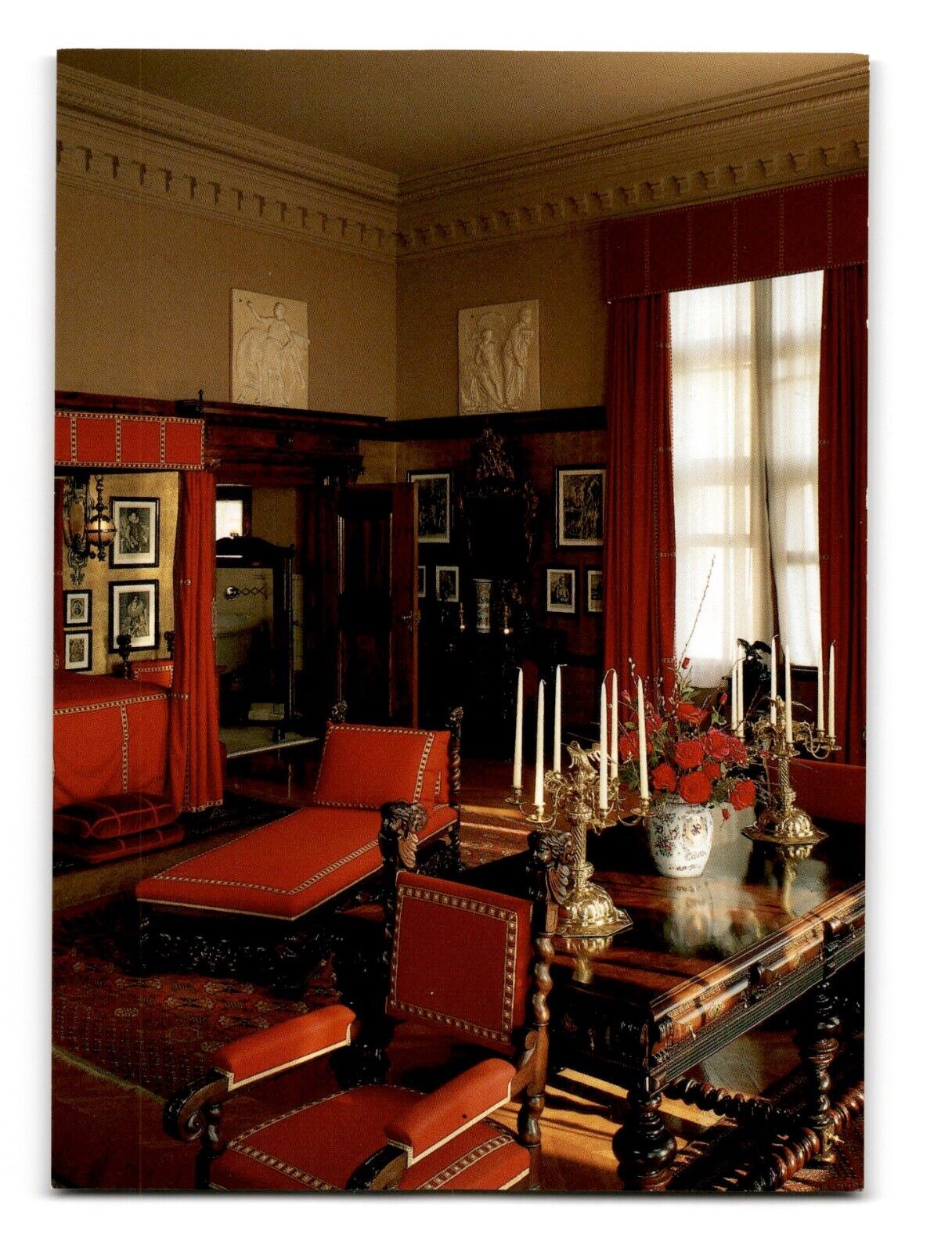 Mr. Vanderbilt's Bedroom in Biltmore House Vintage Chrome Postcard