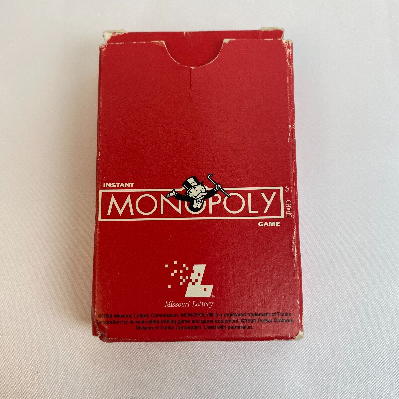 RARE 1994 Monopoly Branded Promotional Missouri Lottery Playing Card Deck - CIB