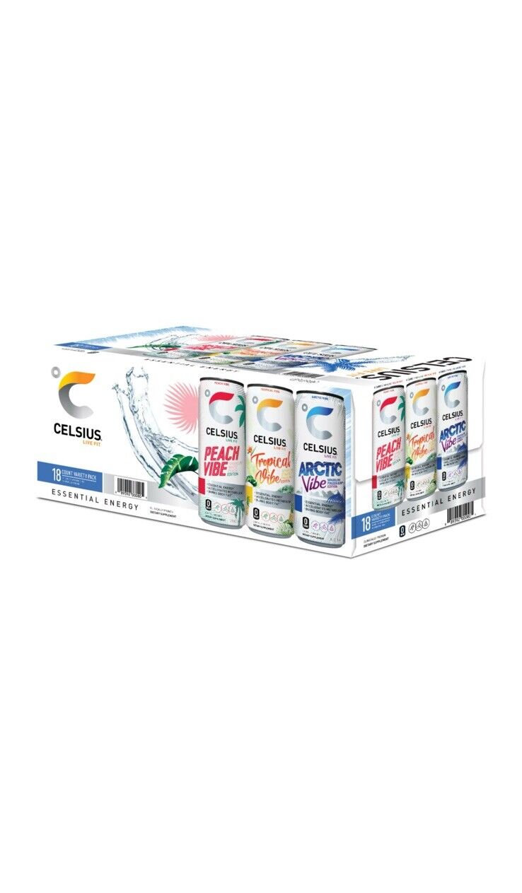 Celsius Essential Energy Sparkling Vibe Variety Pack (12 oz)