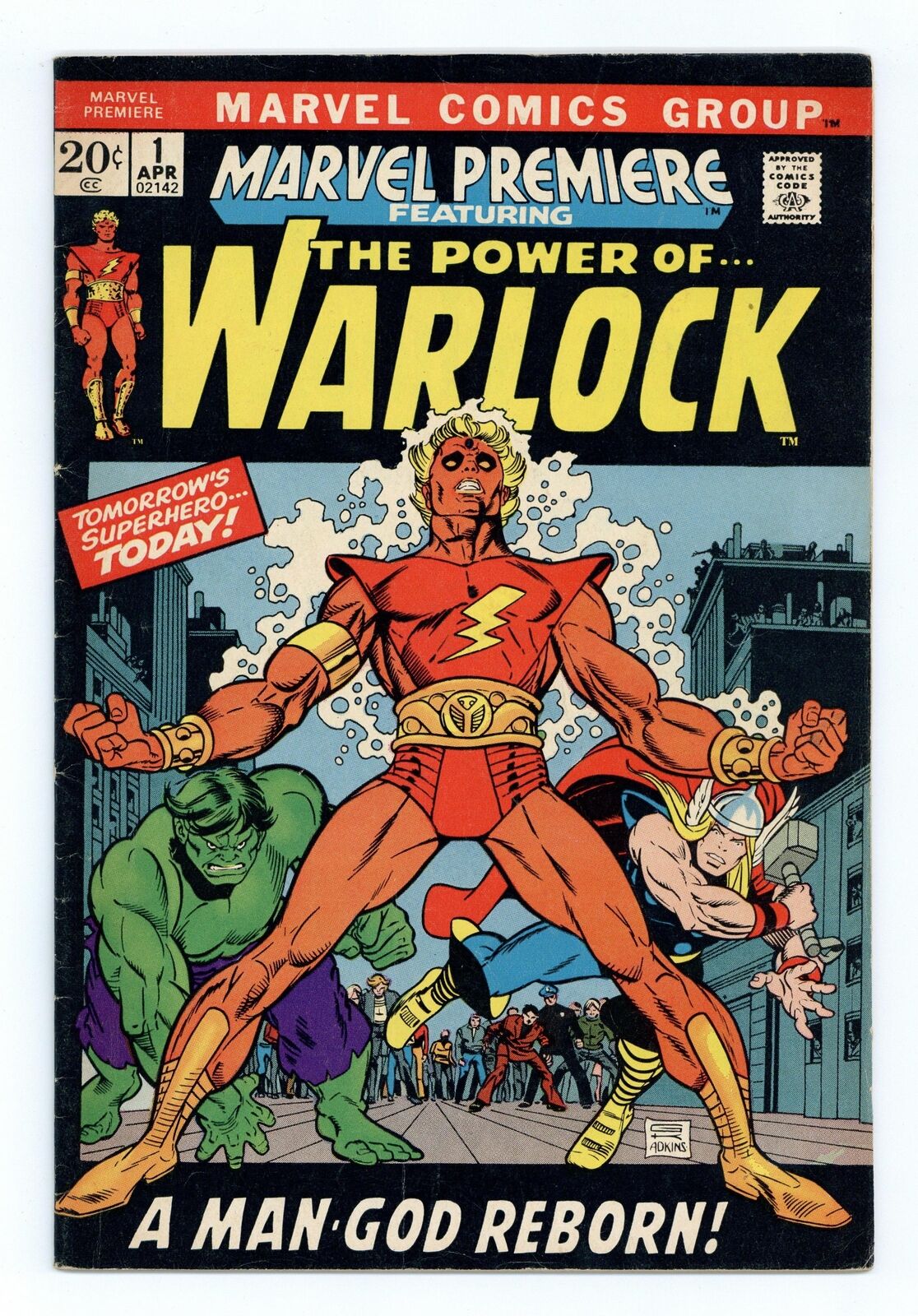 Marvel Premiere #1 VG- 3.5 1972 1st app. Warlock