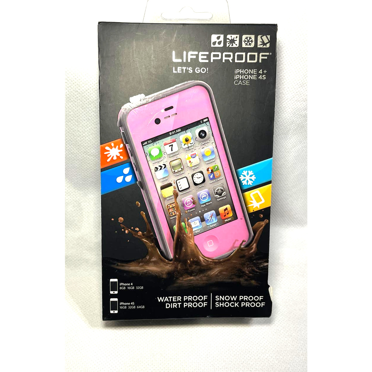 LifeProof Apple iPhone 4/4S Case Gray Pink For Apple iPhone