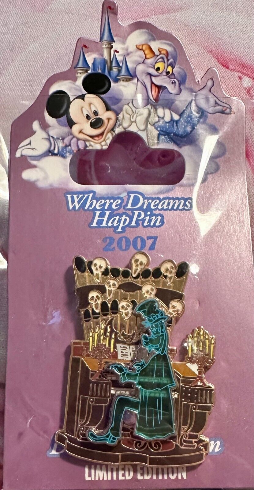 RARE Disney Where Dreams HapPin Goofy Haunted Mansion Ghost Original Card 1000