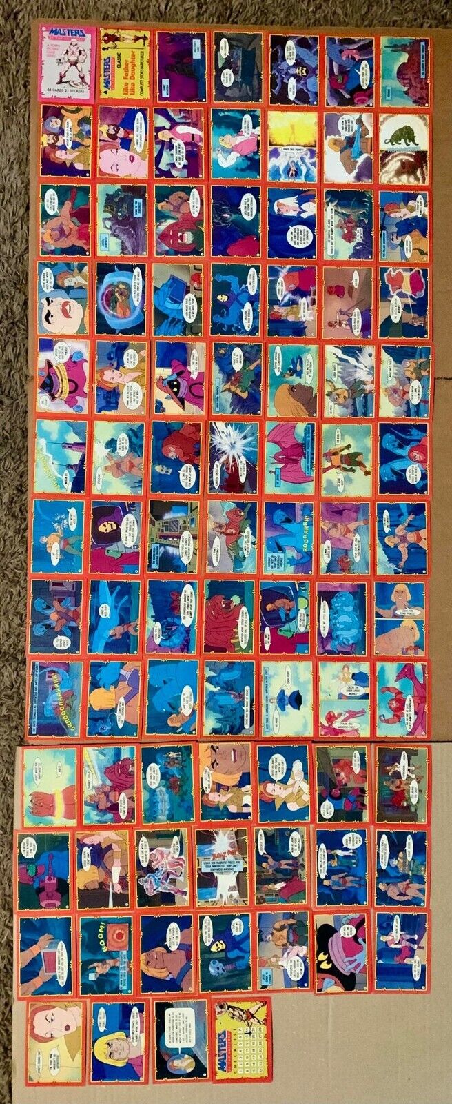Topps 1984 He-Man & The Masters of the Universe Complete Card Set 1-88