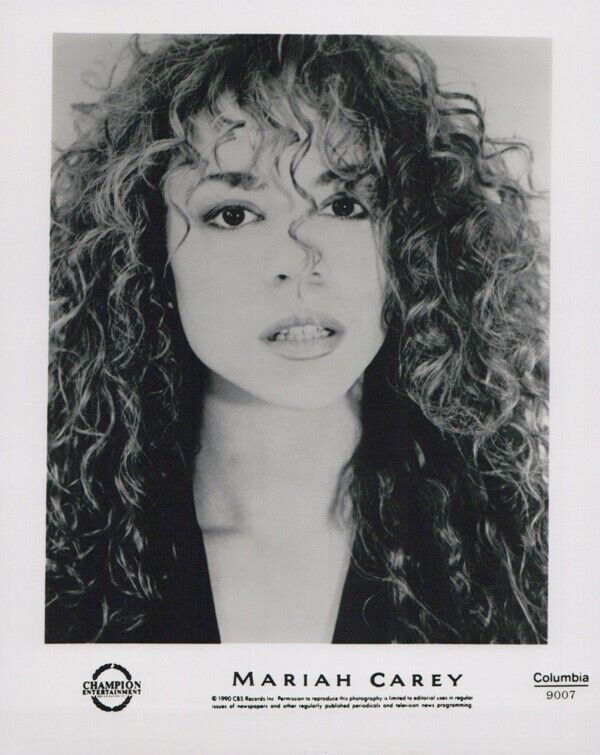 Mariah Carey vintage 8x10 inch photo 1990's promotional record label