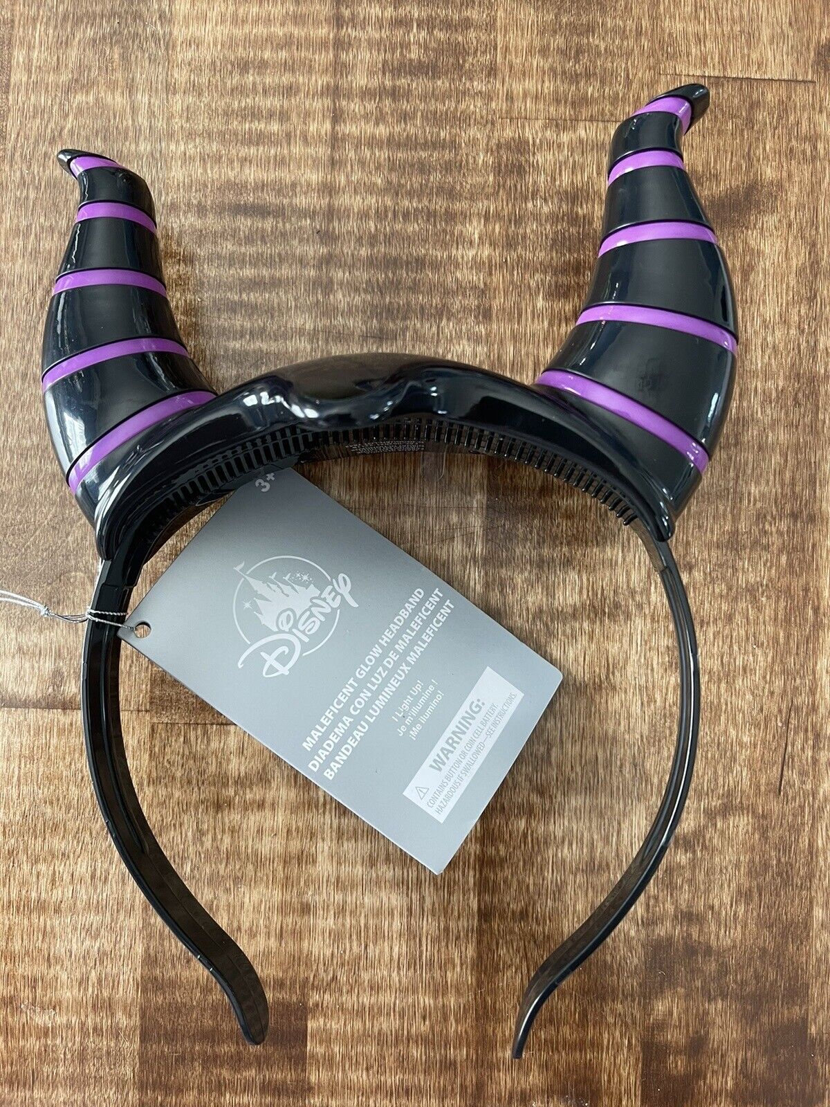 Disney Parks Inside Out: Maleficent  Ligh Up Plastic Ears Headband New With Tags