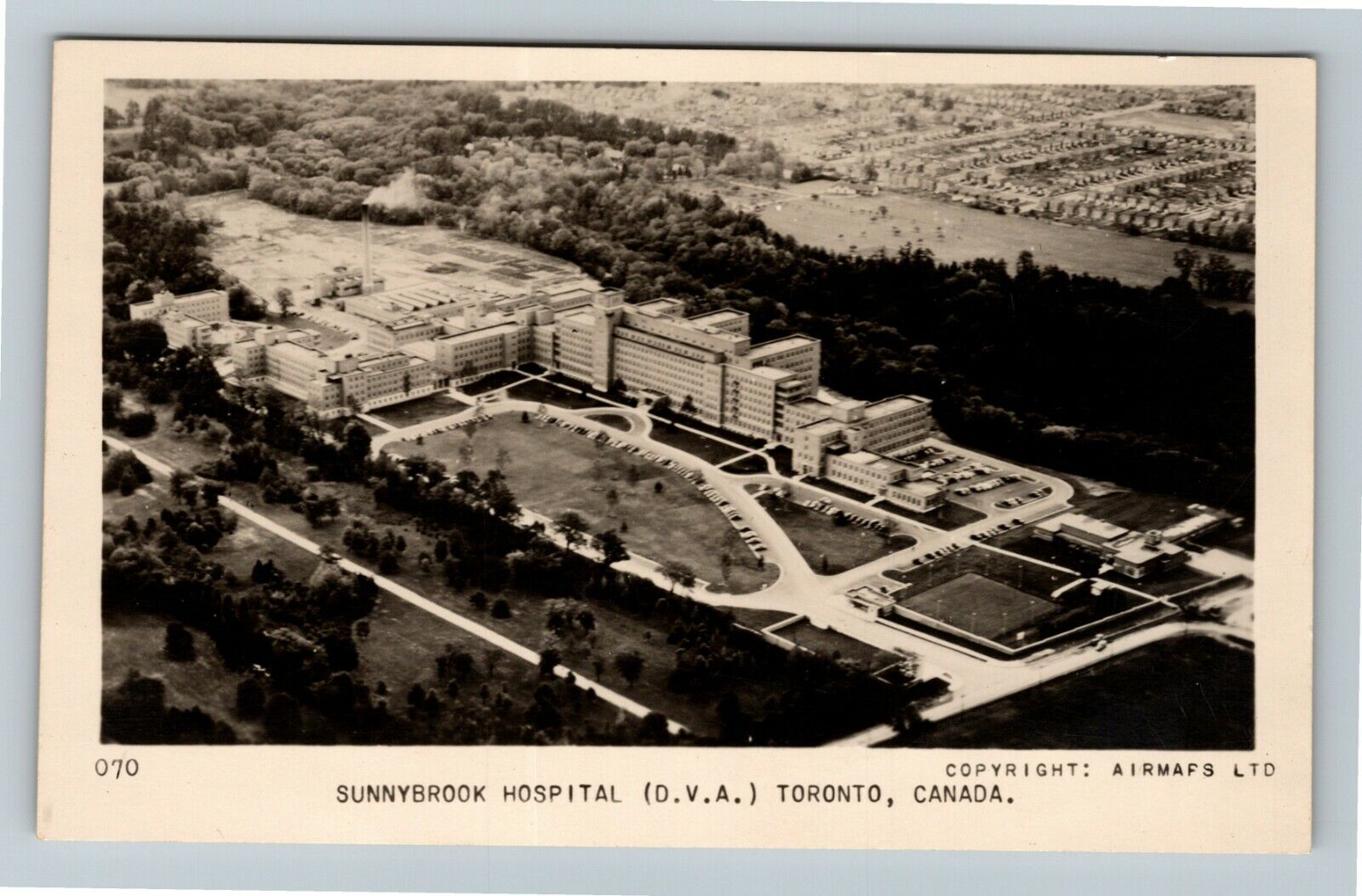 RPPC Toronto ON-Ontario Canada, Sunnybrook Hospital, Real Photo Vintage Postcard