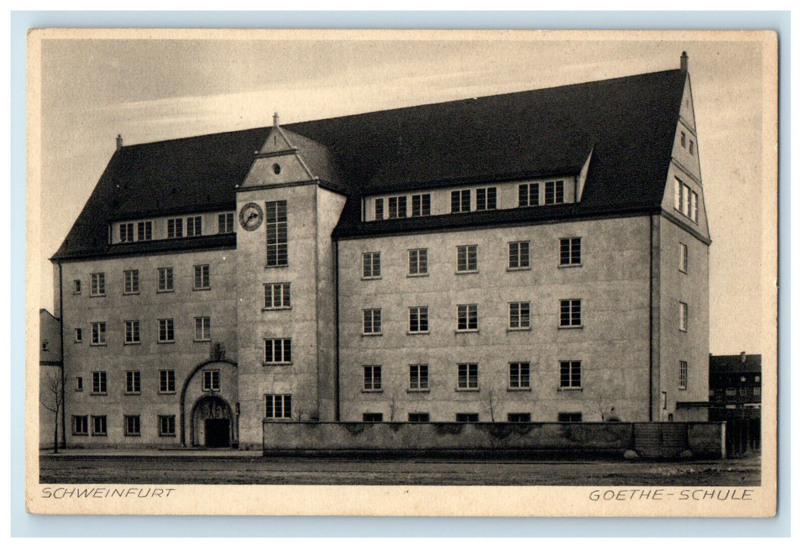 c1910 Schweinfurt Goethe-Schule (School) Schweinfurt Germany Unposted Postcard