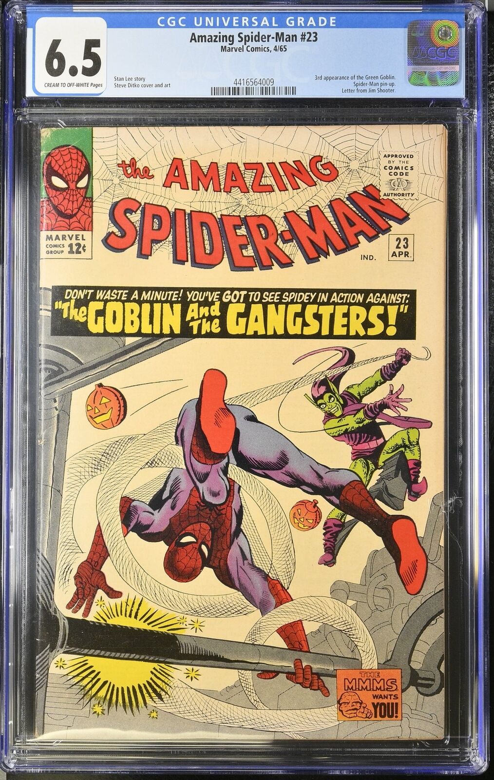 Amazing Spider-Man #23 CGC FN+ 6.5 3rd Appearance Green Goblin Marvel 1965