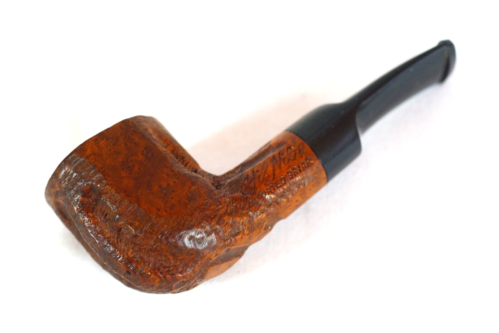 HIS NIBS 1940's Estate Mini Flat Sided Nose Warmer Carved Tobacco Pipe