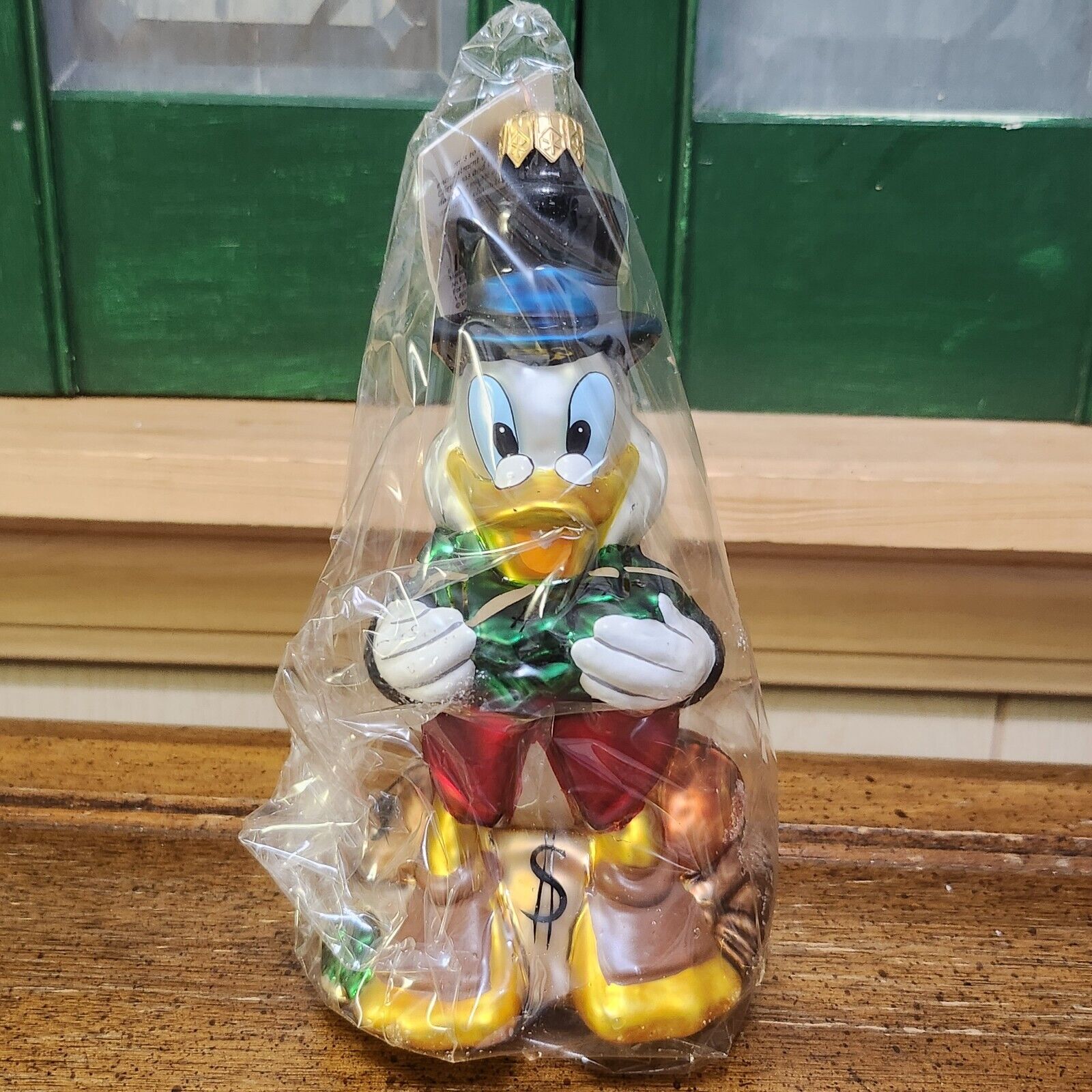 New Christopher Radko 1997 Disney Scrooge McDuck Glass Ornament #1641 of 2500