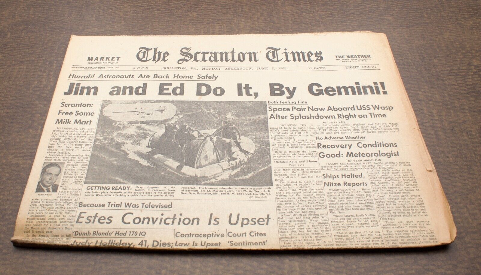 The Scranton Times Gemini 4 June 7, 1965 Jim and Ed Do It