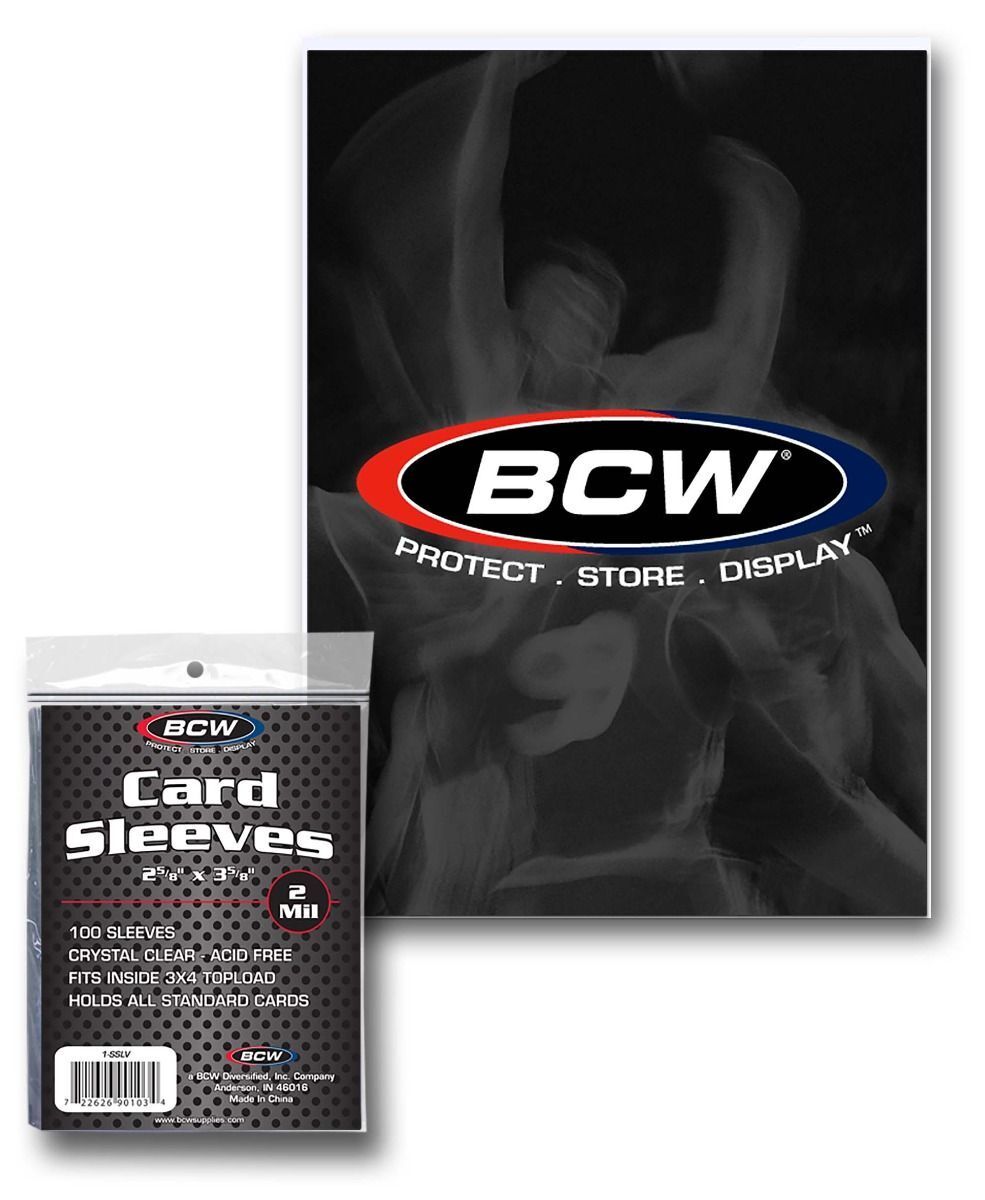 1000 BCW Standard Card Penny Sleeves - 10 Packs of 100