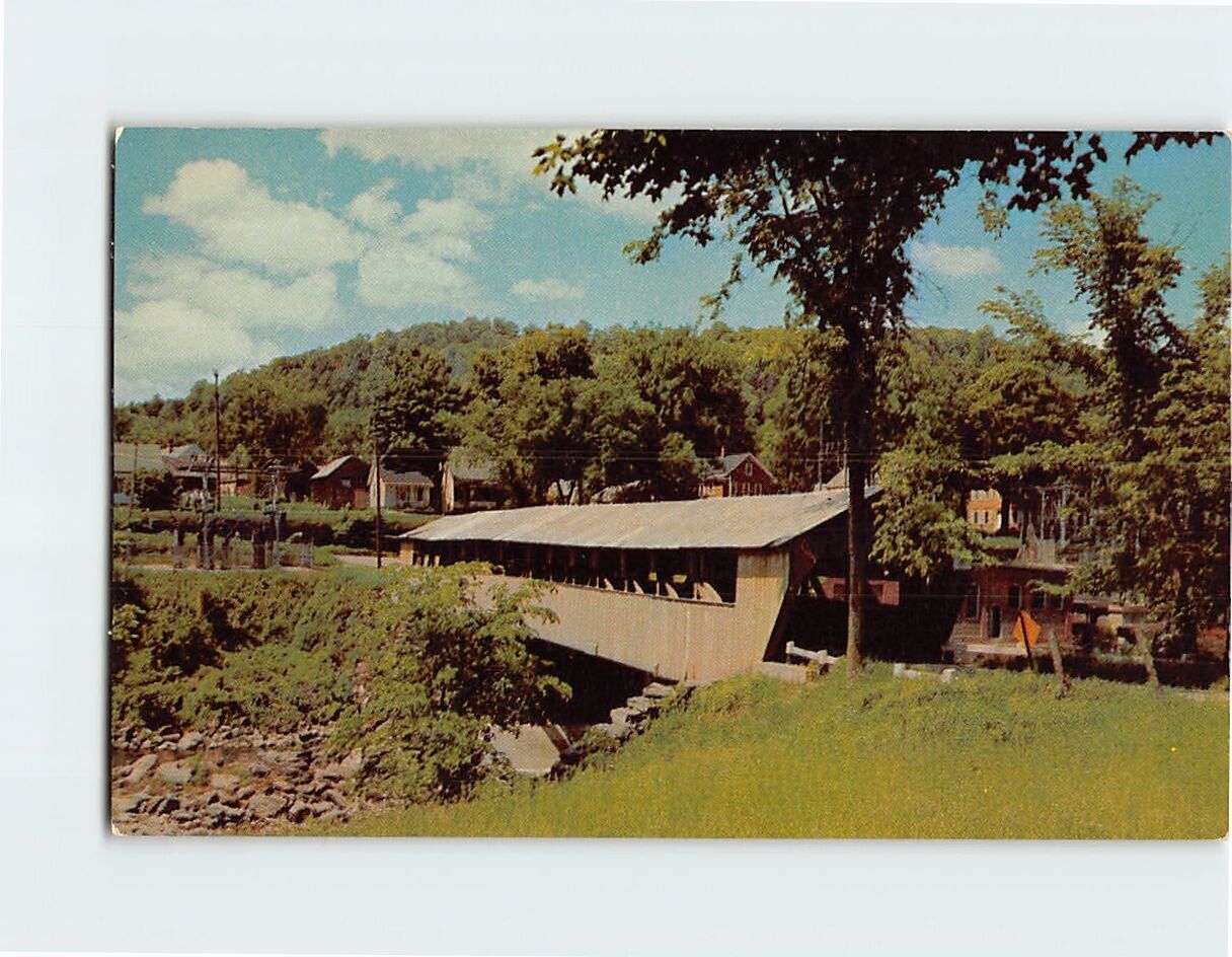 Postcard Covered Bridge Taftsville Vermont USA