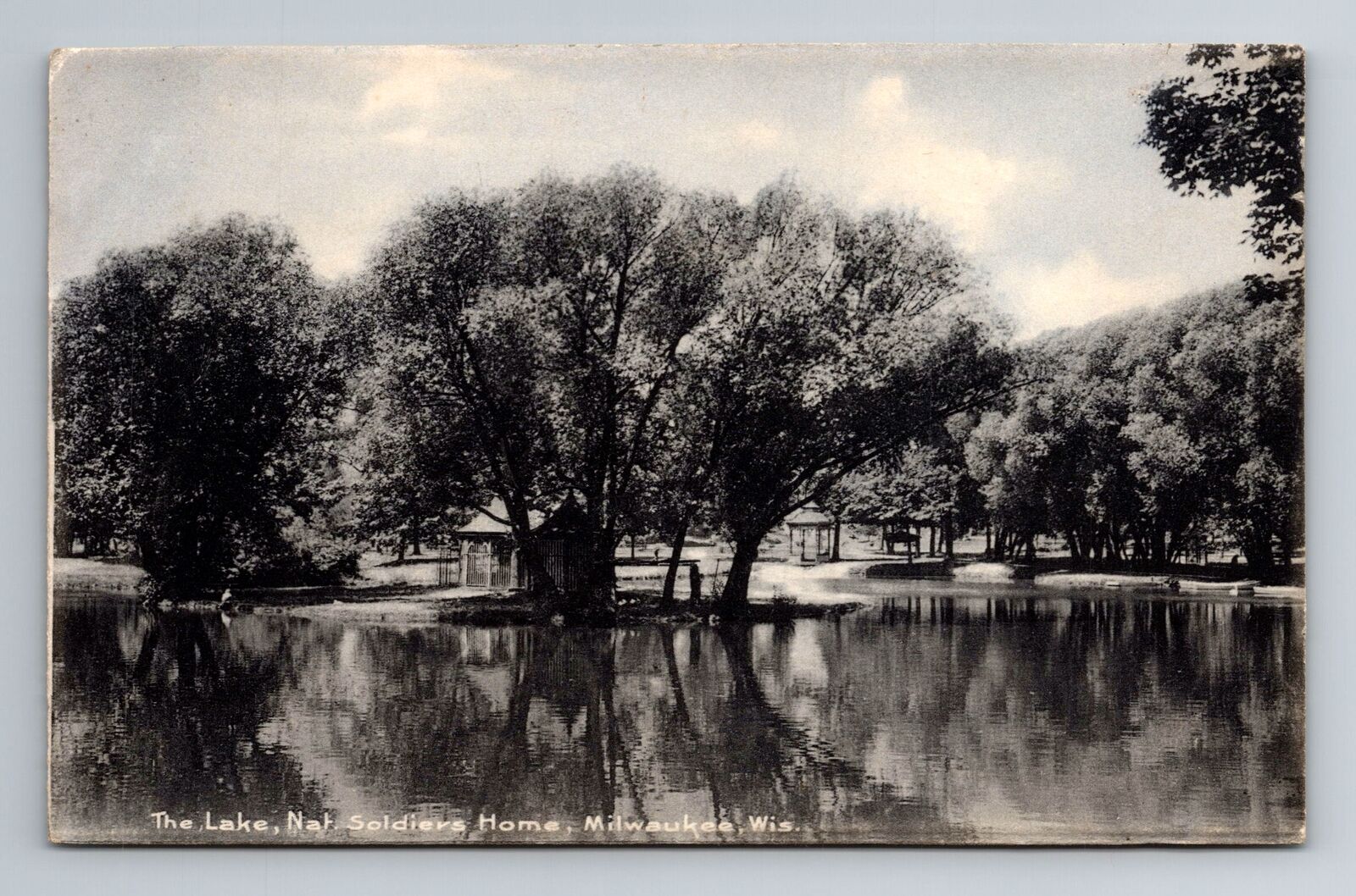 Milwaukee, WI-Wisconsin, The Lake At Soldier's Home Antique, Vintage Postcard