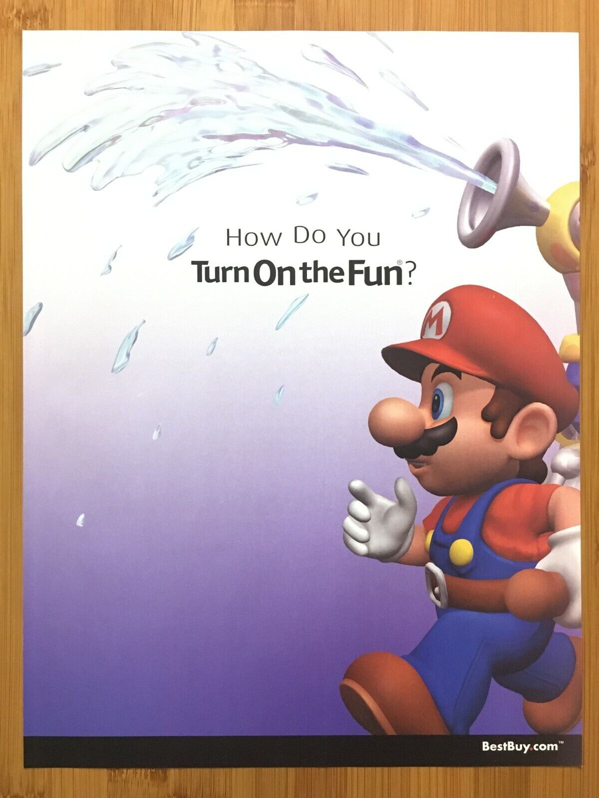 2002 Super Mario Sunshine Gamecube Print Ad/Poster Original Official Promo Art