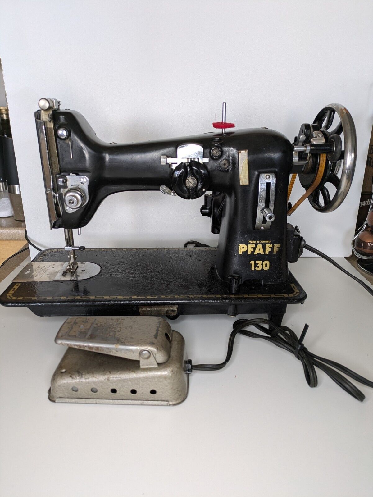 Vintage Pfaff Sewing Machine Made in Germany With New Belt-Runs Great
