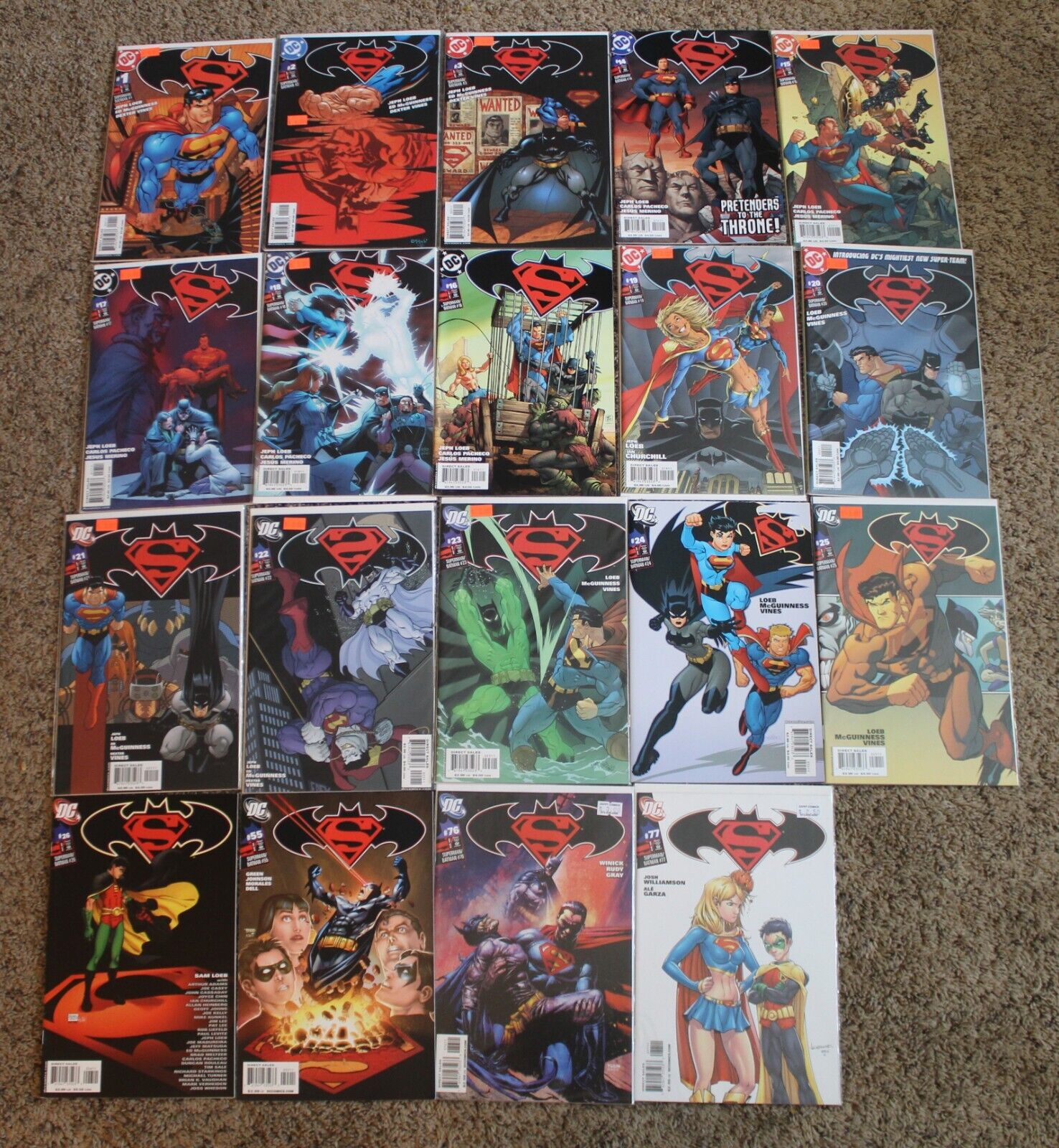 Lot 19 Superman/Batman 2004 DC Comic's Including #1,2,3 and Many Others