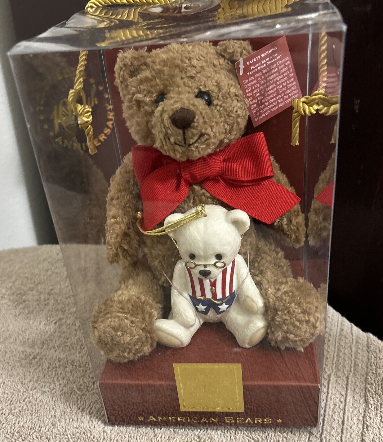 Lenox American Bears Teddy Bear 100th Anniversary Plush & Patriotic