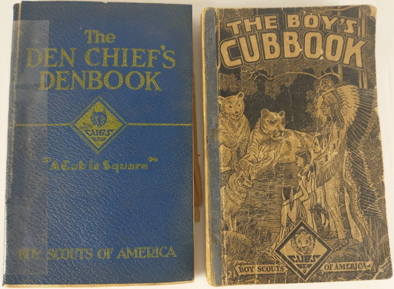 Vintage 1930 34 Boy Scouts of America Cubbook and Den Chief's Denbook T6