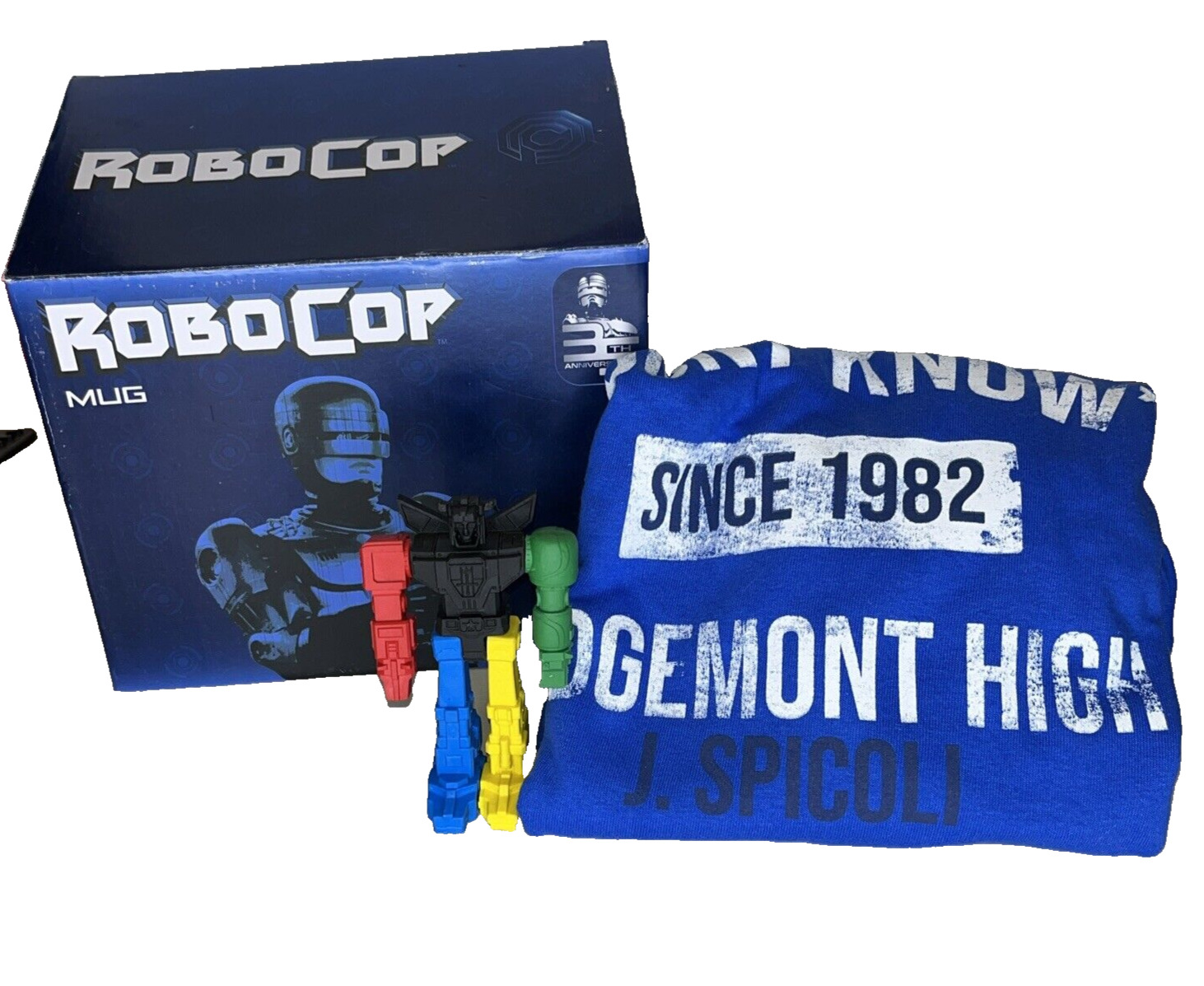 Loot Crate Robo Cop Mug, Voltron Eraser, XL T-shirt Ridgemont High