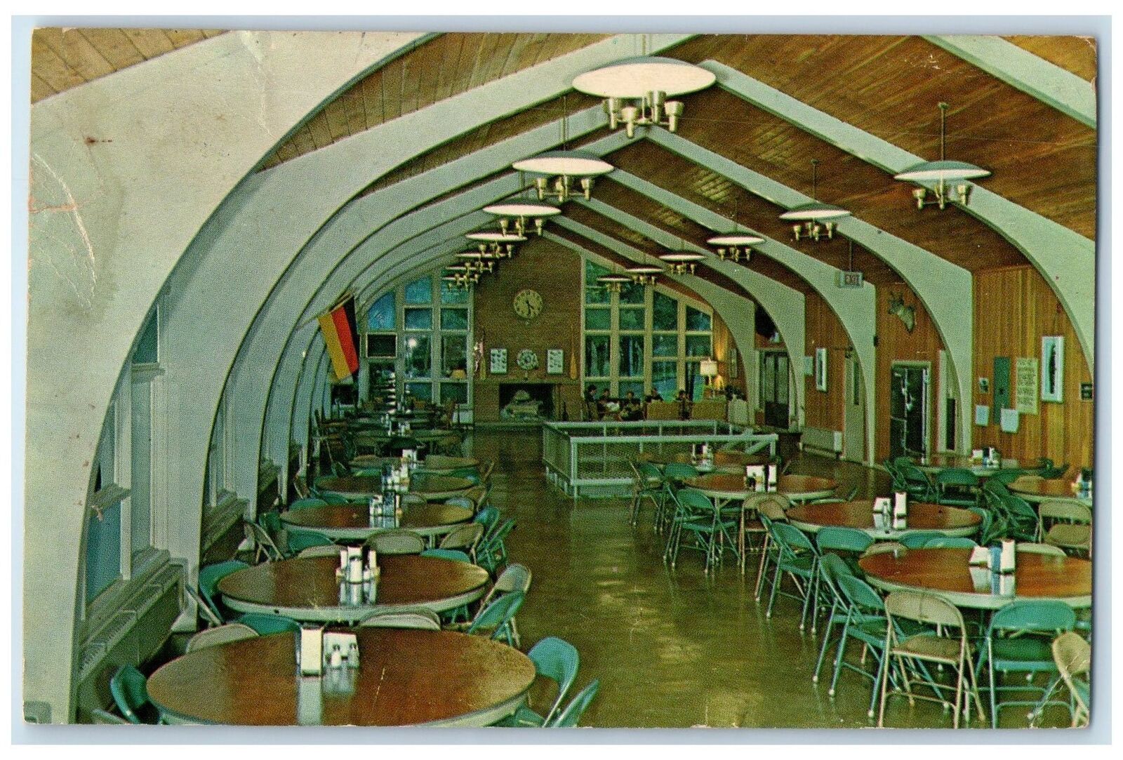 1969 Canton YMCA Camp Tippecanoe Heated Lodge Restaurant Canton Ohio OH Postcard