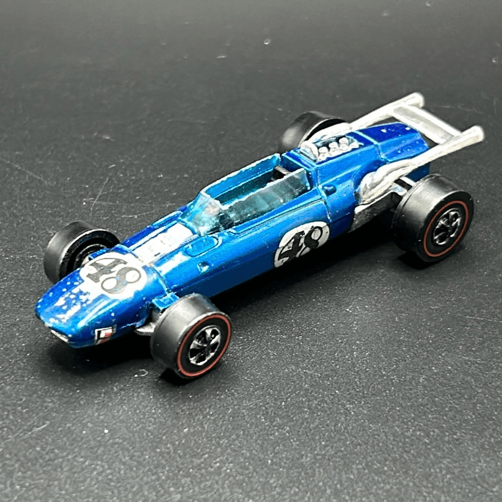 Rare VTG Hot Wheels Redline 1969 Indy Eagle Grand Prix, Blue, Hong Kong, 48